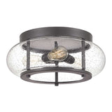 Trilogy 3 Light Flush Mount - Old Bronze - Comet Lighting