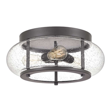 Trilogy 3 Light Flush Mount - Old Bronze - Comet Lighting