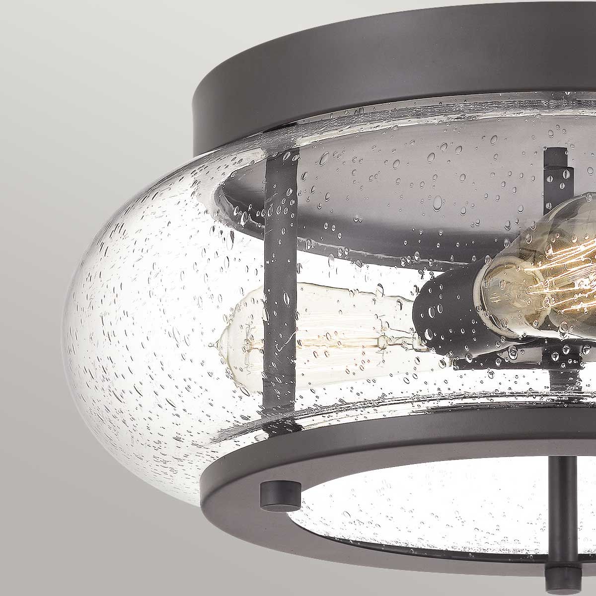 Trilogy 3 Light Flush Mount - Old Bronze - Comet Lighting