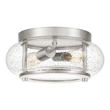 Trilogy 2 Light Flush Mount - Brushed Nickel - Comet Lighting