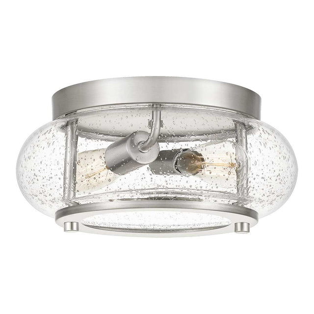 Trilogy 2 Light Flush Mount - Brushed Nickel - Comet Lighting