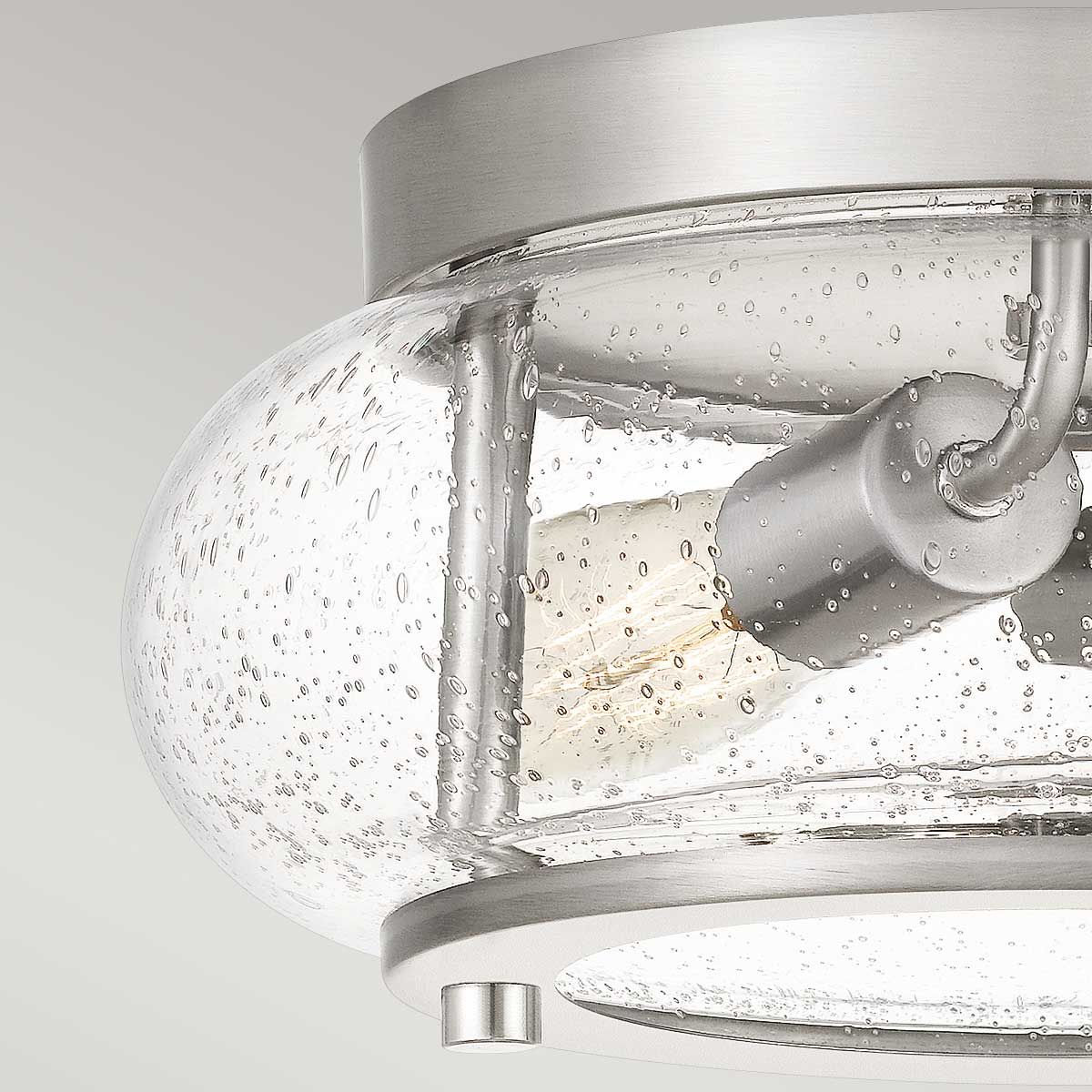 Trilogy 2 Light Flush Mount - Brushed Nickel - Comet Lighting