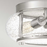 Trilogy 2 Light Flush Mount - Brushed Nickel - Comet Lighting