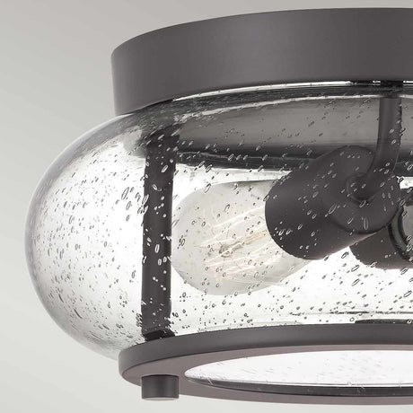 Trilogy 2 Light Flush Mount - Old Bronze - Comet Lighting