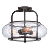 Trilogy 3 Light Medium Semi-Flush - Old Bronze - Comet Lighting