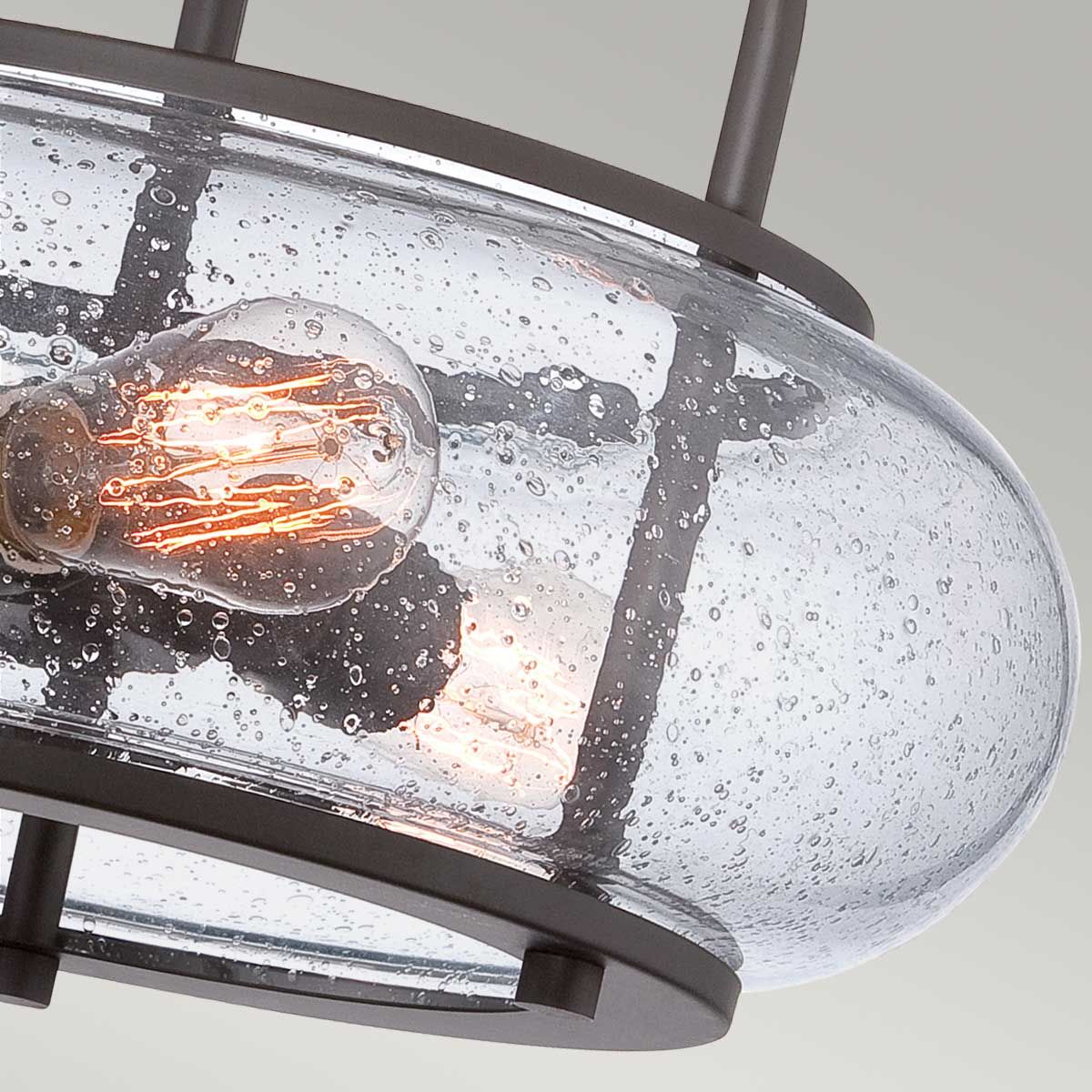 Trilogy 3 Light Medium Semi-Flush - Old Bronze - Comet Lighting