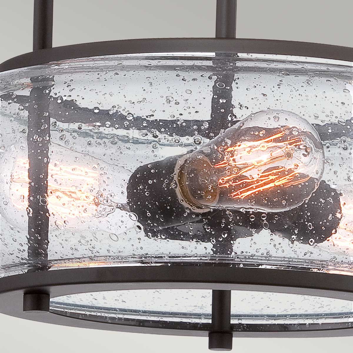 Trilogy 3 Light Medium Semi-Flush - Old Bronze - Comet Lighting