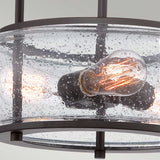 Trilogy 3 Light Medium Semi-Flush - Old Bronze - Comet Lighting