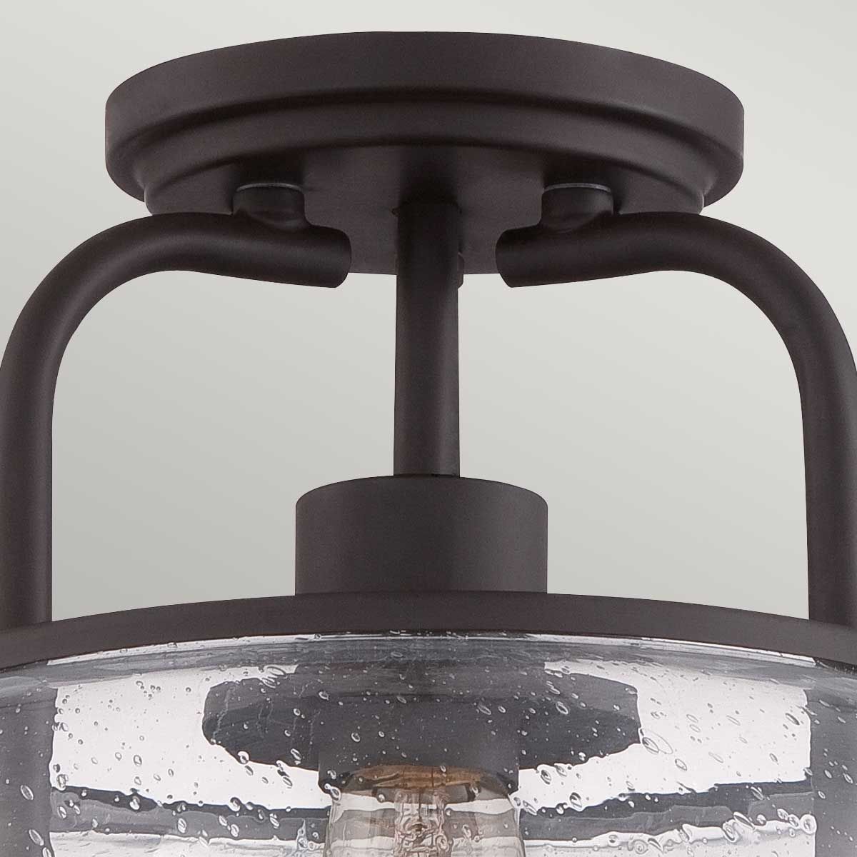 Trilogy 1 Light Small Semi-Flush - Old Bronze - Comet Lighting