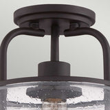 Trilogy 1 Light Small Semi-Flush - Old Bronze - Comet Lighting