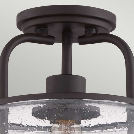 Trilogy 1 Light Small Semi-Flush - Old Bronze - Comet Lighting