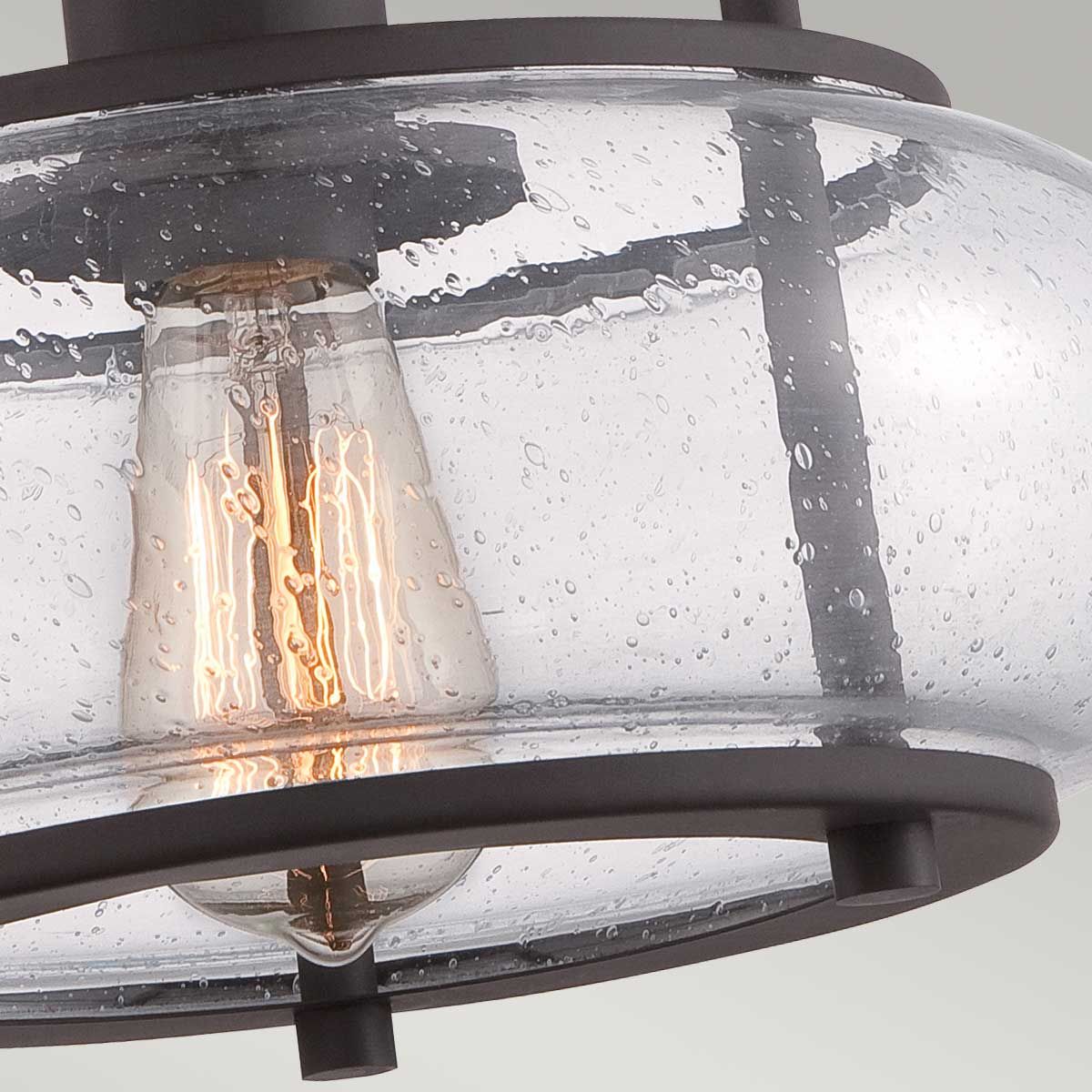 Trilogy 1 Light Small Semi-Flush - Old Bronze - Comet Lighting