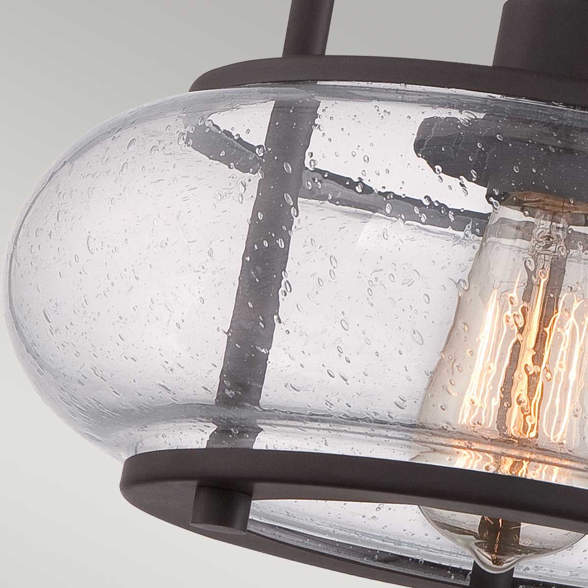 Trilogy 1 Light Small Semi-Flush - Old Bronze - Comet Lighting
