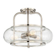 Trilogy 3 Light Semi-Flush Mount - Brushed Nickel - Comet Lighting