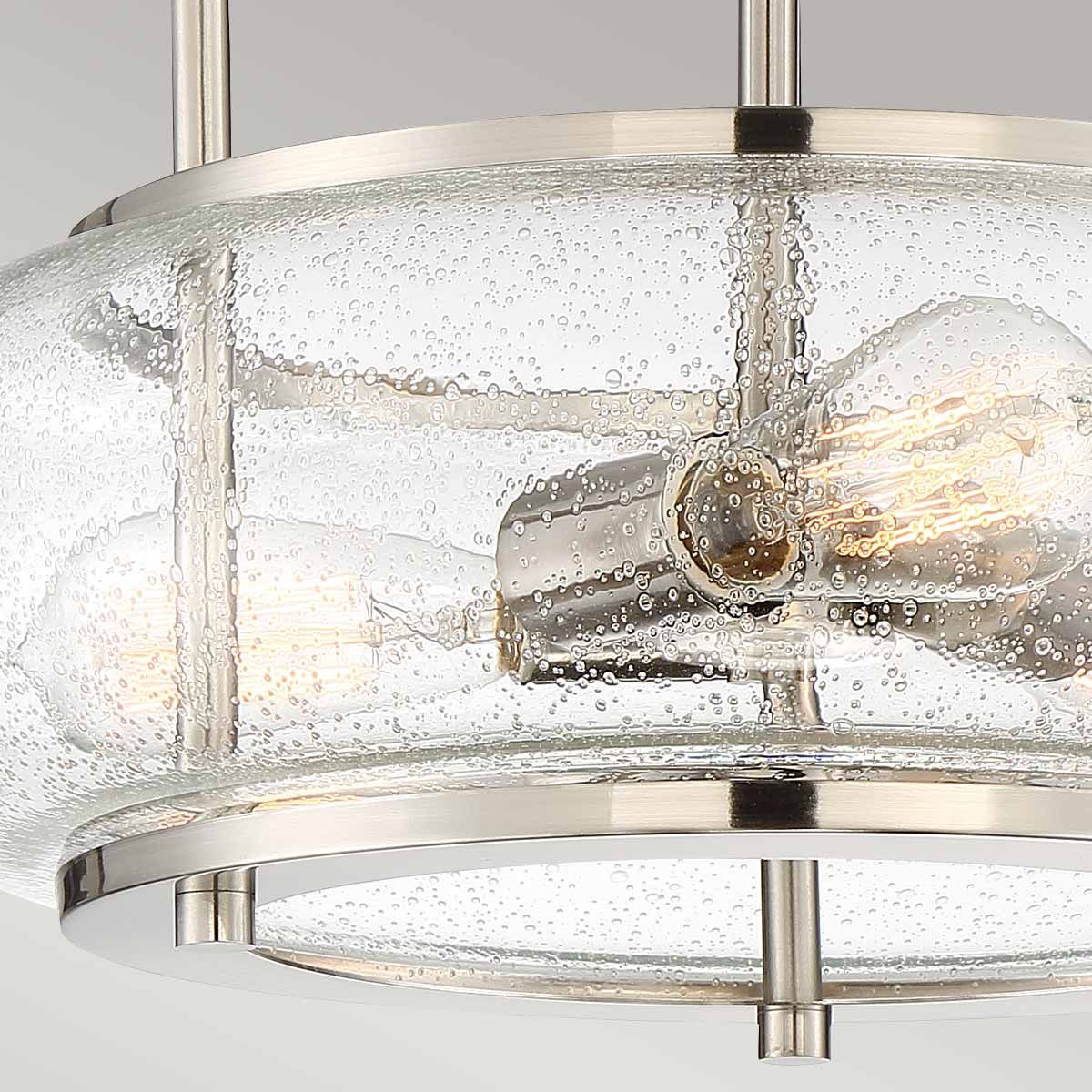 Trilogy 3 Light Semi-Flush Mount - Brushed Nickel - Comet Lighting