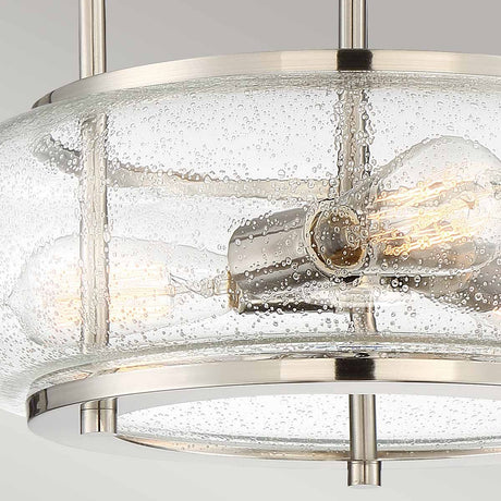 Trilogy 3 Light Semi-Flush Mount - Brushed Nickel - Comet Lighting