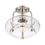 Trilogy 1 Light Semi-Flush Mount - Brushed Nickel - Comet Lighting