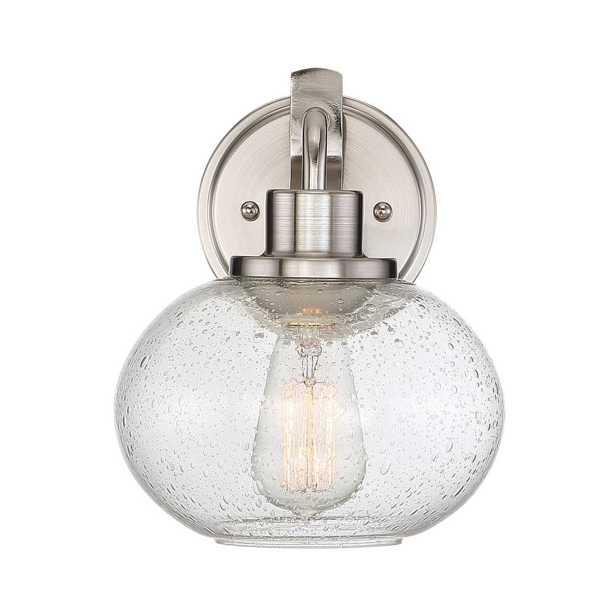 Trilogy 1 Light Wall Light - Brushed Nickel - Comet Lighting