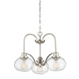 Trilogy 3 Light Chandelier - Brushed Nickel - Comet Lighting