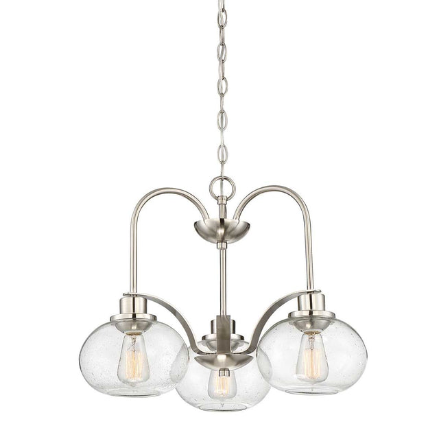 Trilogy 3 Light Chandelier - Brushed Nickel - Comet Lighting