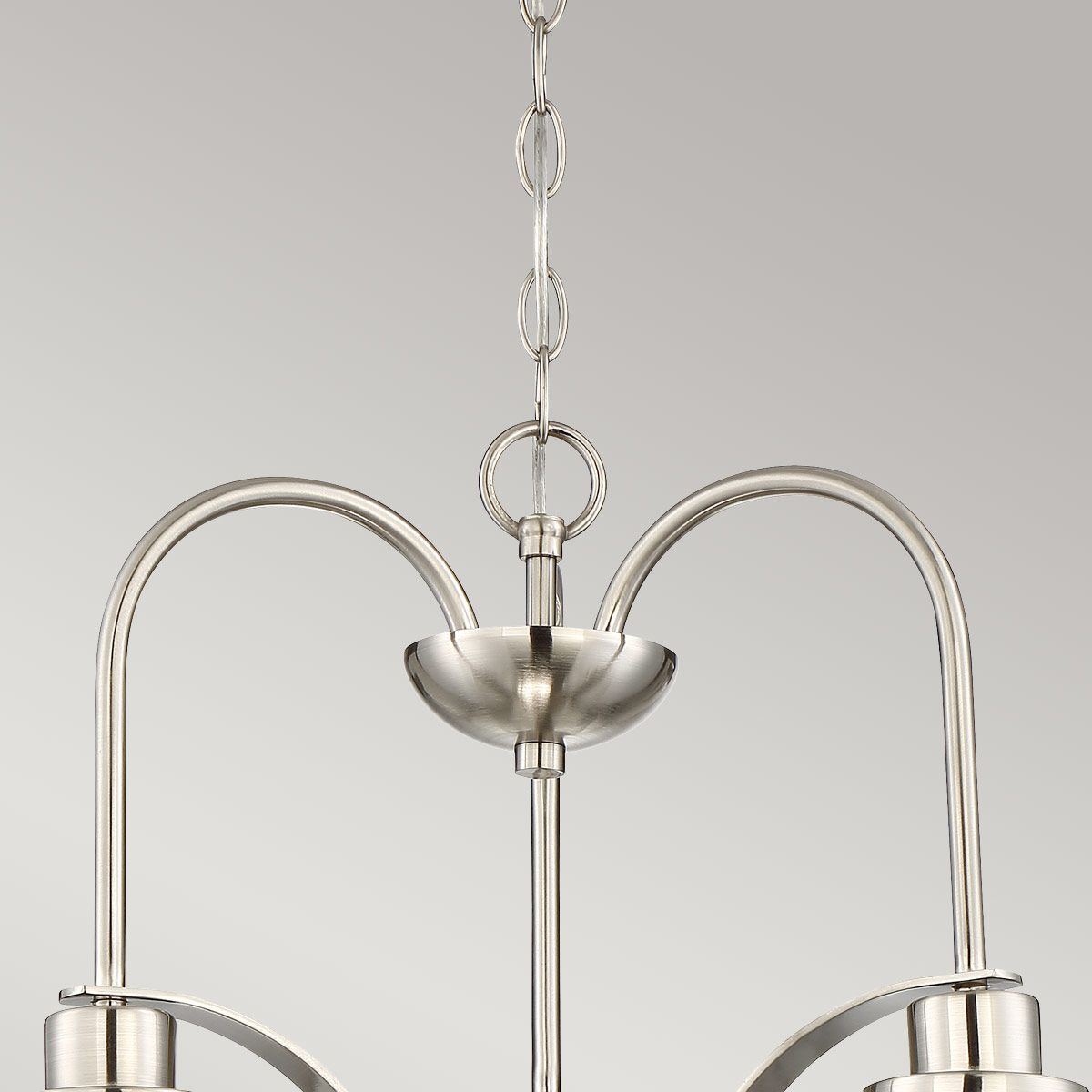 Trilogy 3 Light Chandelier - Brushed Nickel - Comet Lighting