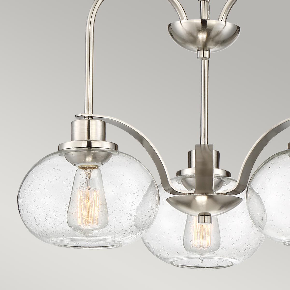 Trilogy 3 Light Chandelier - Brushed Nickel - Comet Lighting
