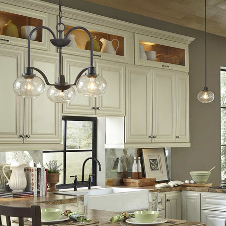 Trilogy 3 Light Chandelier - Old Bronze - Comet Lighting