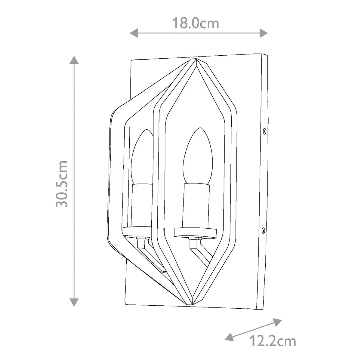 Vanguard 2 Light Wall Light - Comet Lighting