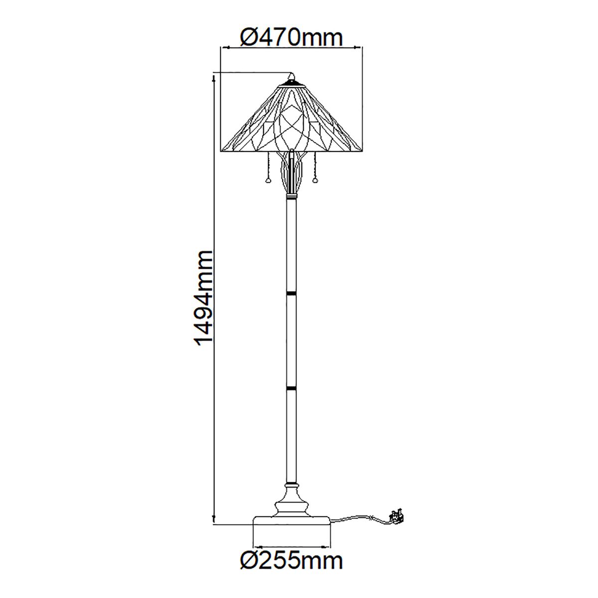 Victory Tiffany Floor Lamp - Comet Lighting