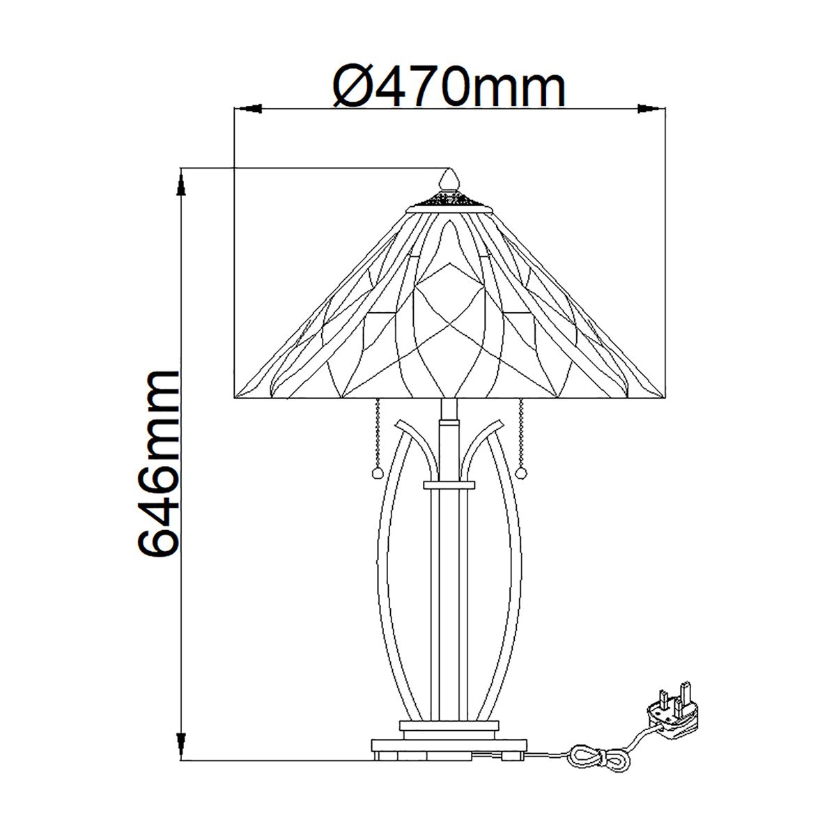 Victory Tiffany Table Lamp - Comet Lighting