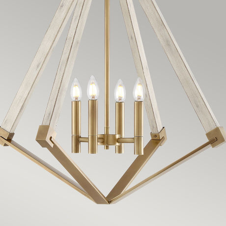Feiss Diamond 4Lt Pendant Chandelier - Comet Lighting