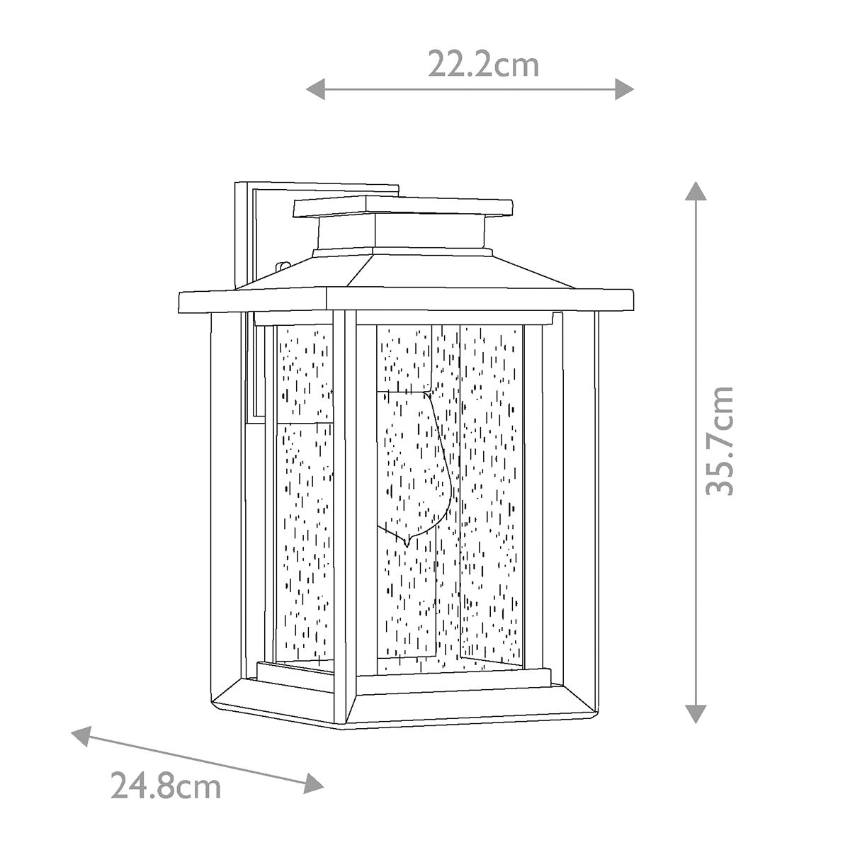 Wakefield 1 Wall Lantern - Medium - Comet Lighting