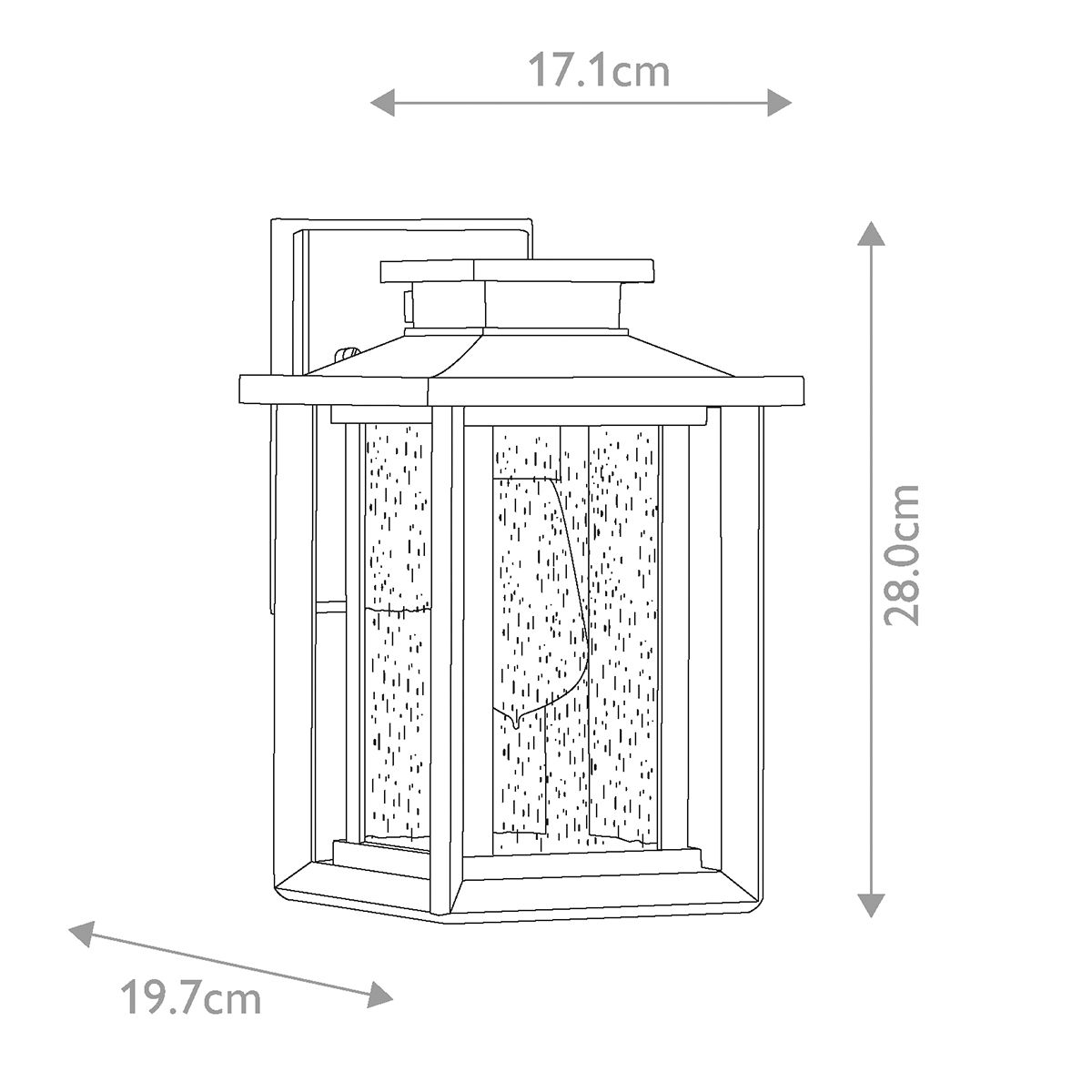 Wakefield 1 Wall Lantern - Small - Comet Lighting