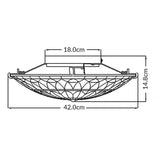 West End 2 Light Medium Floating Flush Mount - Comet Lighting