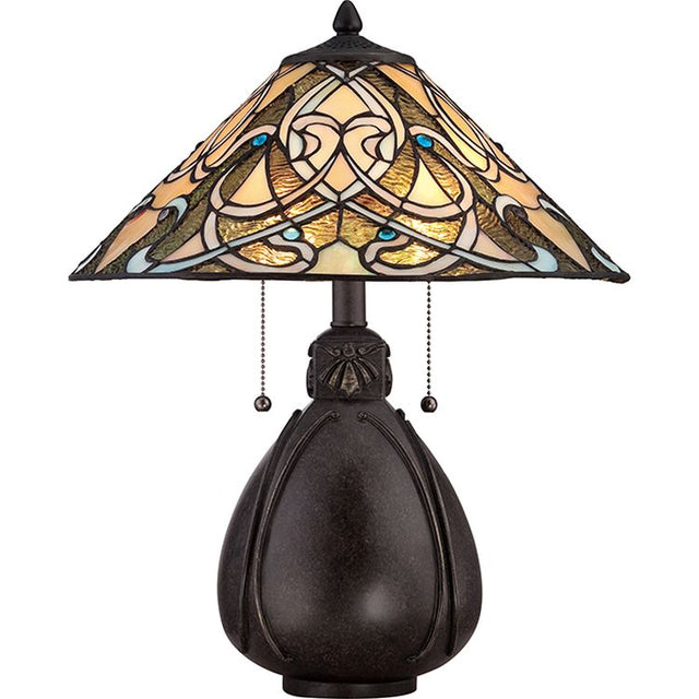 India 2-Light Table Lamp Imperial Bronze