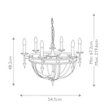 Regal 6-Light Chandelier - Comet Lighting