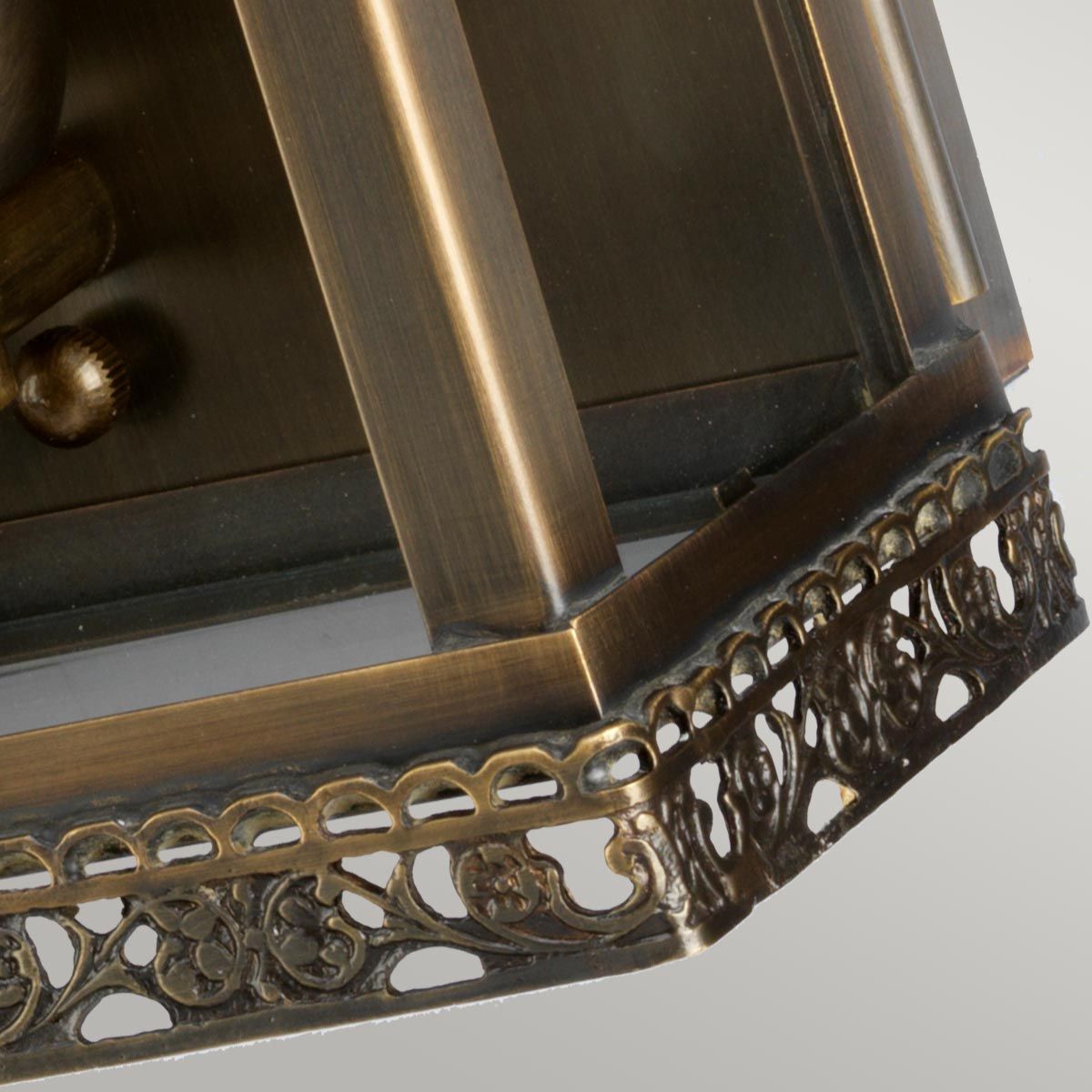 Regents Park 1 Light Wall Lantern - Brass - Comet Lighting