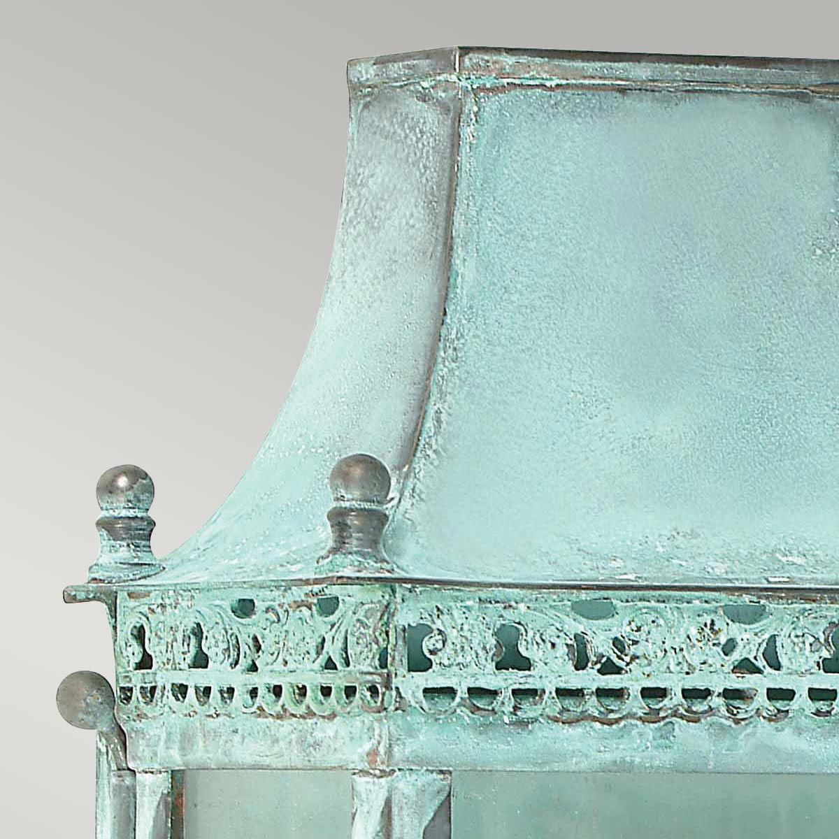 Regents Park 1 Light Wall Lantern - Verdigris - Comet Lighting