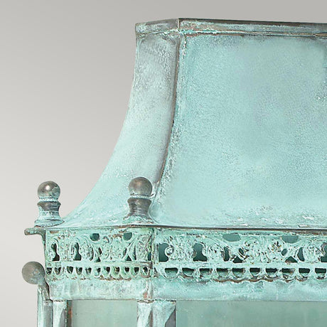 Regents Park 1 Light Wall Lantern - Verdigris - Comet Lighting