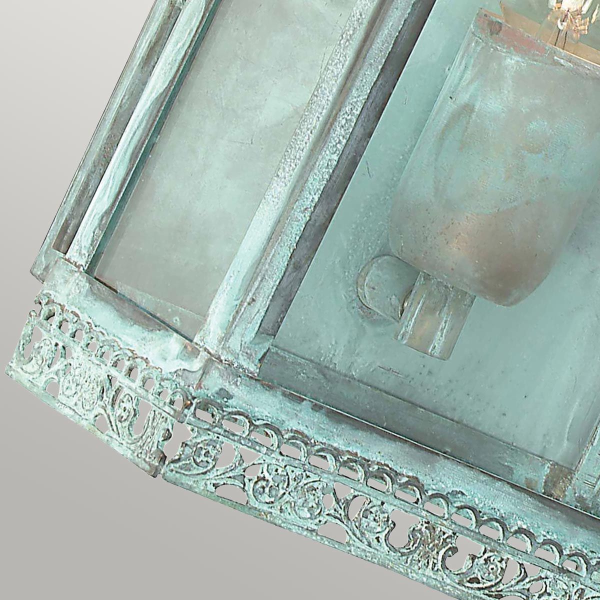 Regents Park 1 Light Wall Lantern - Verdigris - Comet Lighting