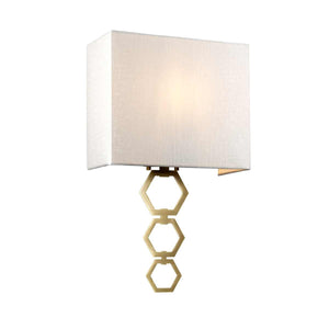 Ria Medium 1 Light Wall Light - Aged Brass - Comet Lighting