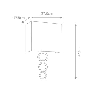 Ria Medium 1 Light Wall Light - Polished Chrome - Comet Lighting