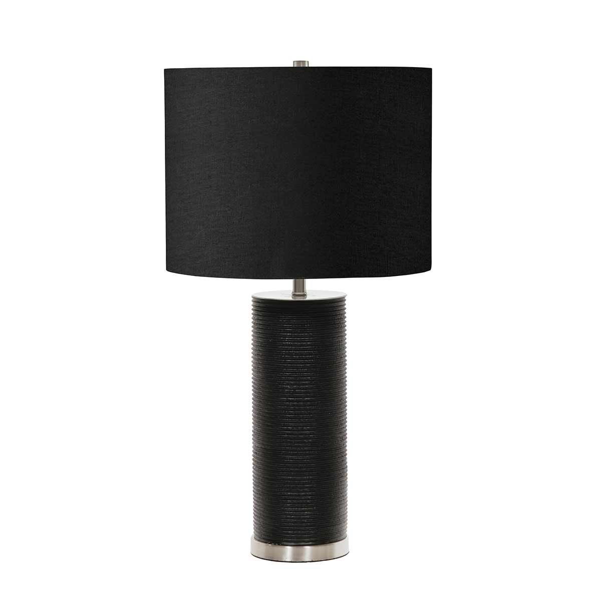 Ripple 1-Light Table Lamp - Black - Comet Lighting