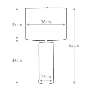 Ripple 1-Light Table Lamp - Black - Comet Lighting