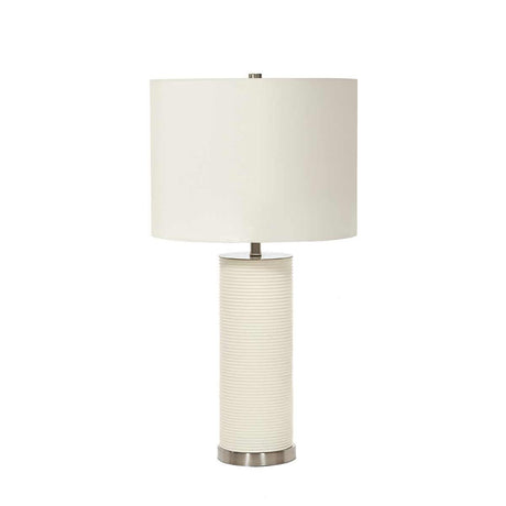 Ripple 1-Light Table Lamp - White - Comet Lighting