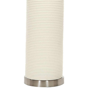 Ripple 1-Light Table Lamp - White - Comet Lighting
