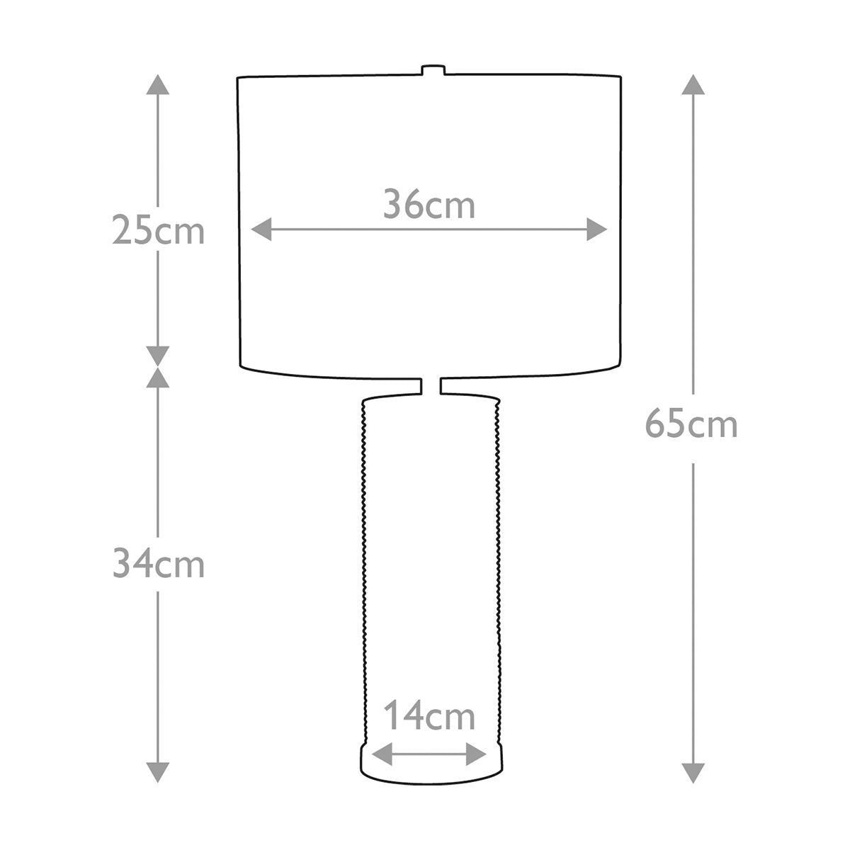 Ripple 1-Light Table Lamp - White