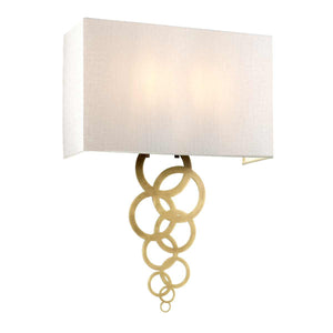 Rosa Large 2 Light Wall Light - Aged Brass - Comet Lighting