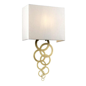 Rosa Medium 1 Light Wall Light - Aged Brass - Comet Lighting