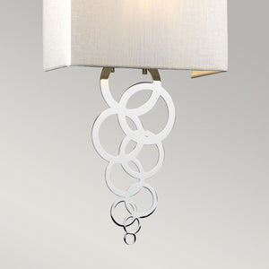 Rosa Medium 1 Light Wall Light - Polished Chrome - Comet Lighting
